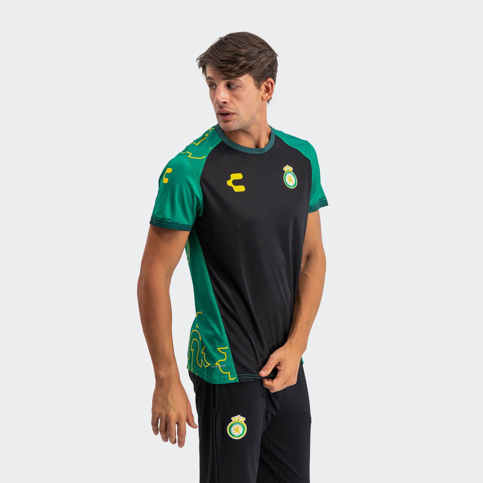 Charly Sport Soccer Gear Leon Short Sleeve Black T-Shirt for